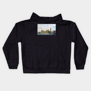 Palace of Westminster and Westminster Bridge. Kids Hoodie